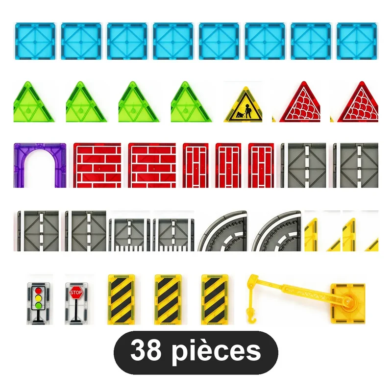 Jeu de Construction Magnétique Chantier