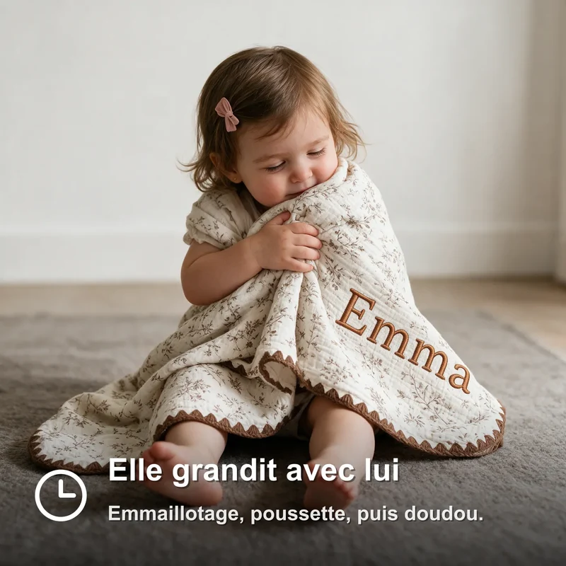 Couverture avec prénom personnalisée