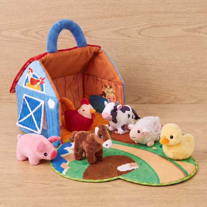 Peluche Ferme Éducative Portable Montessori