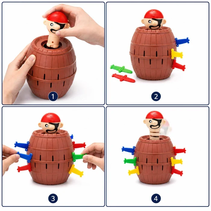 Jeu du Pirate avec des Pics