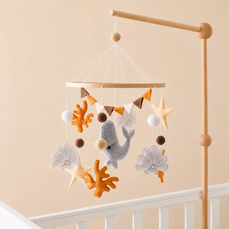 Mobile Musical Bébé en Bois Naturel