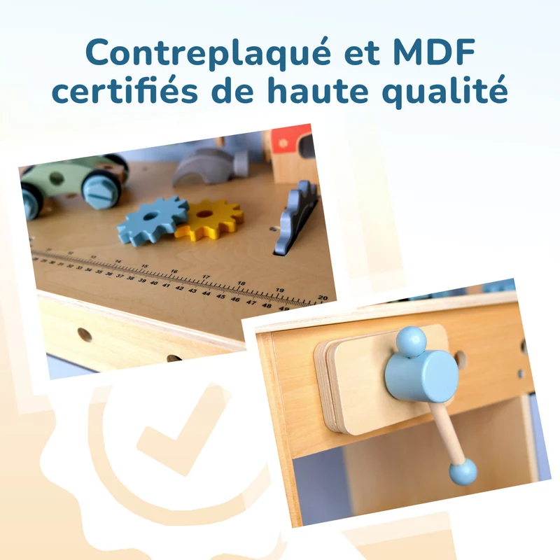 Établi + Boîte à jouets ×2, Ensemble BusyKids