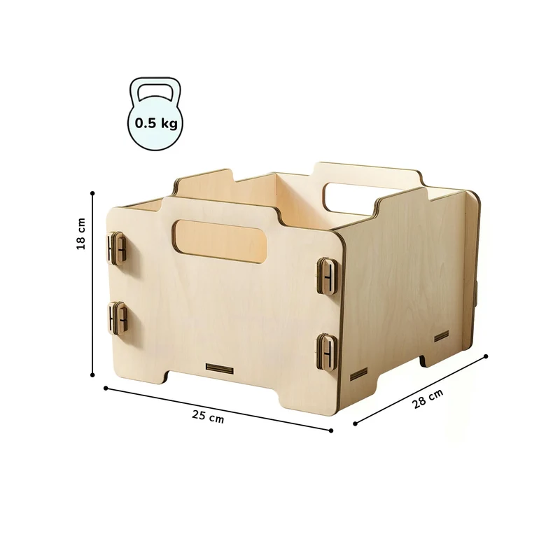Étagère 2-en-1 + Boîte à jouets ×3, Ensemble BusyKids