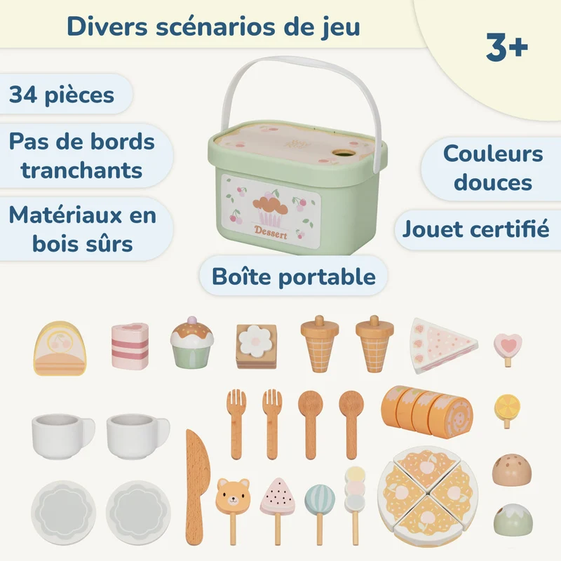 Étagère 2-en-1 + Boîte Montessori 36 mois et + + contenu au choix, Ensemble BusyKids