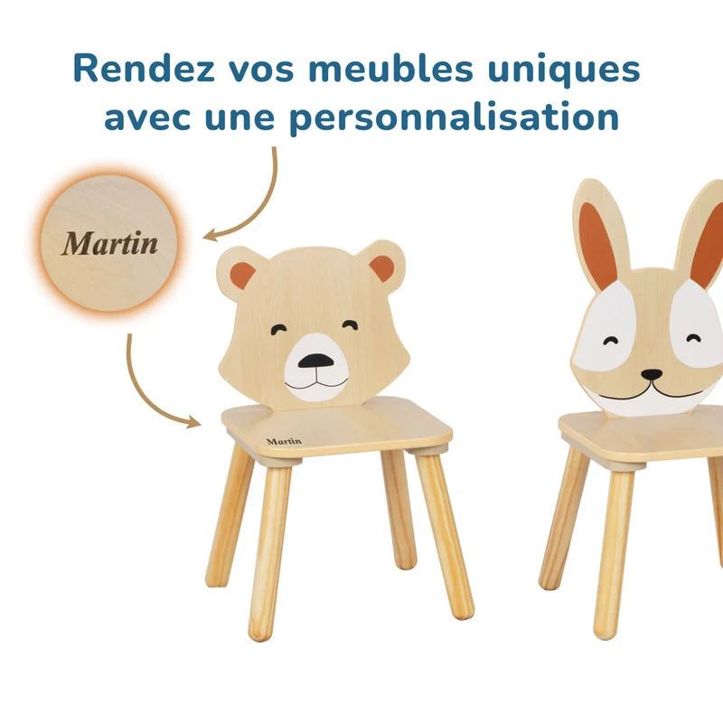 Bibliothèque + étagère à jouets + Table enfant avec 2 chaises, Ensemble BusyKids