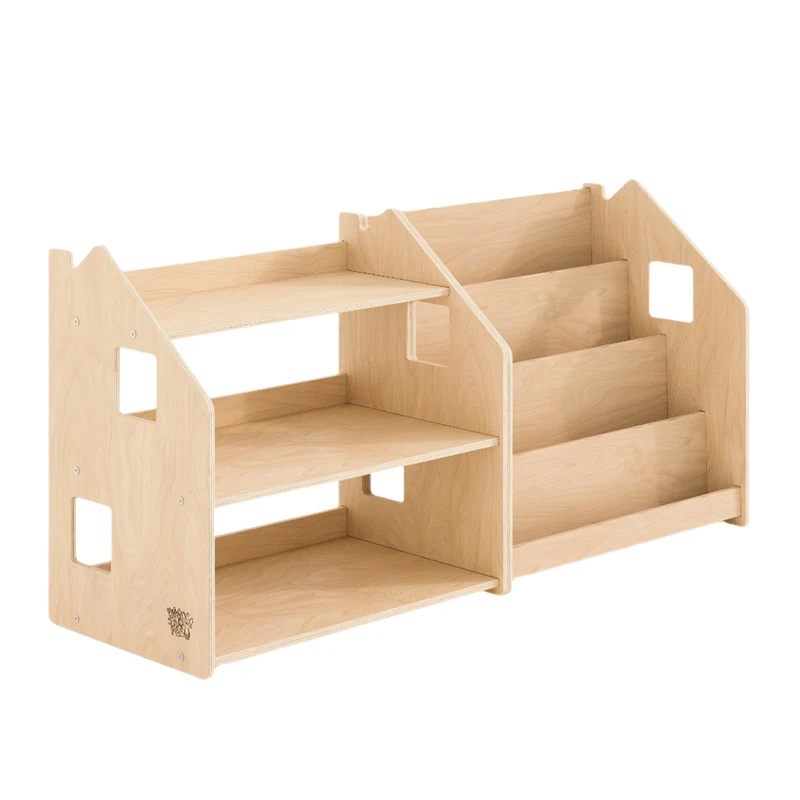 Bibliothèque + étagère à jouets + Table enfant avec 2 chaises, Ensemble BusyKids
