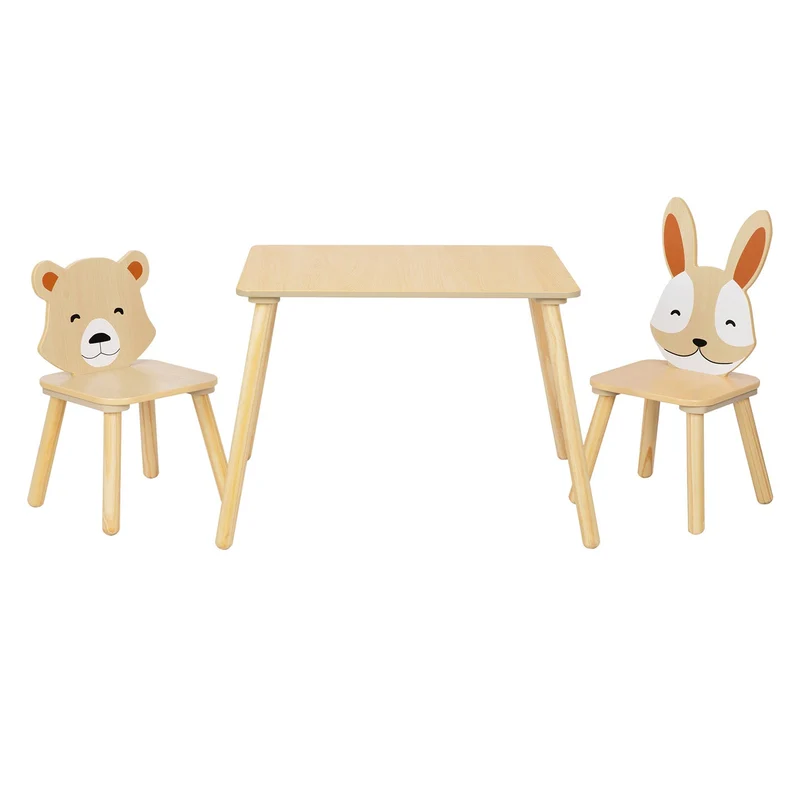 Bibliothèque + étagère à jouets + Table enfant avec 2 chaises + Chevalet, Ensemble BusyKids