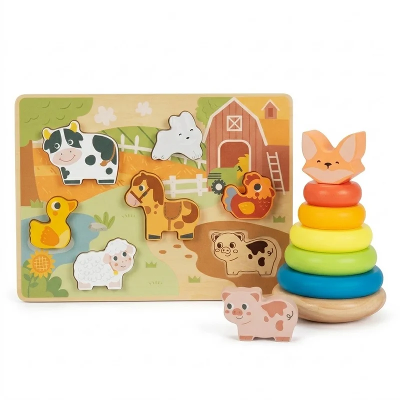 Étagère 2-en-1 + Boîte à jouets ×2 + contenu au choix, Ensemble BusyKids