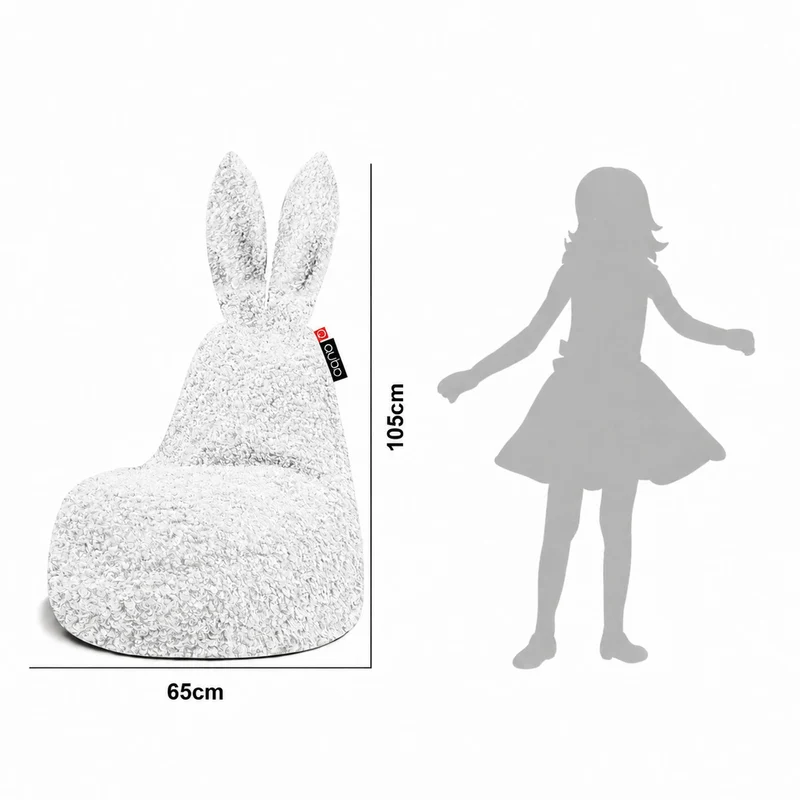 Pouf pour enfant Mommy Rabbit – tissu FLUFFY doux et moelleux
