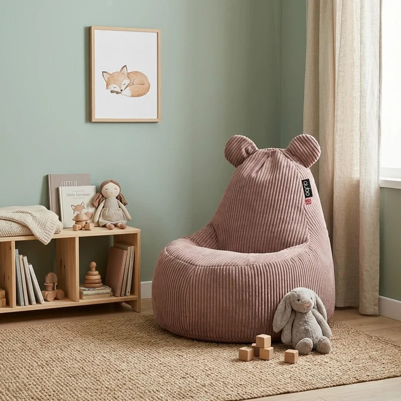 Pouf pour enfant Teddy – velours côtelé FEEL doux et résistant