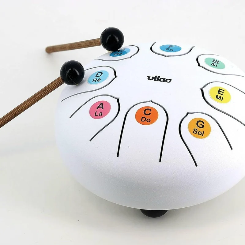 Vilac Tongue Drum 15 cm – Tambour à languettes en métal