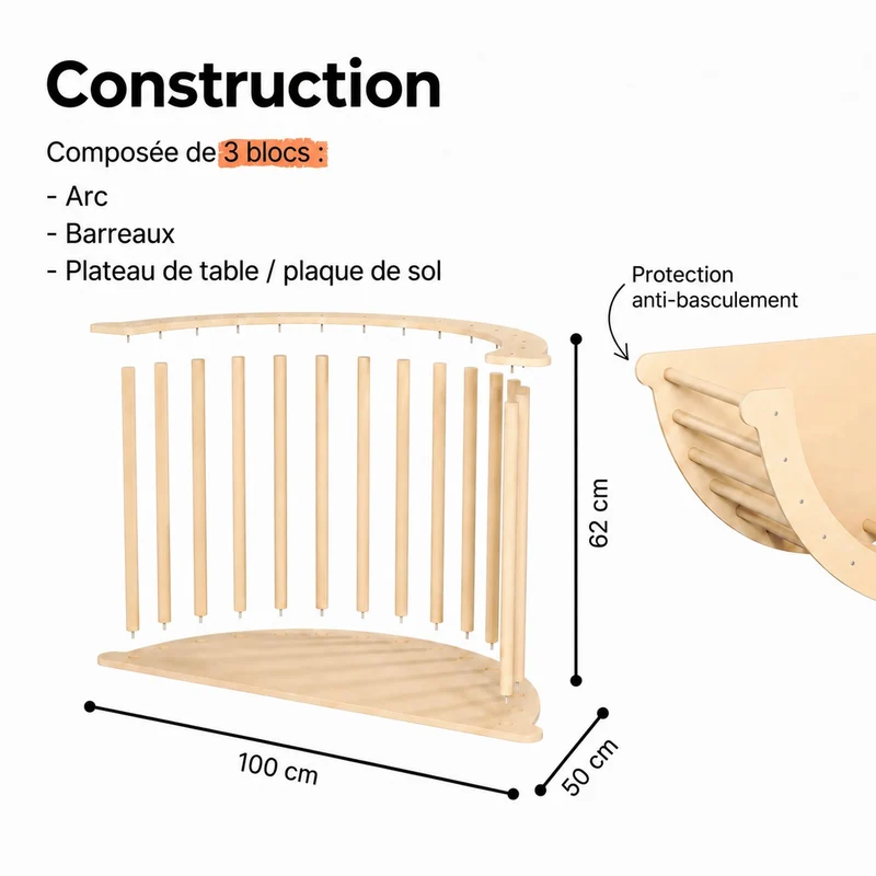Balançoire multifonctionnelle LUNO 5 en 1