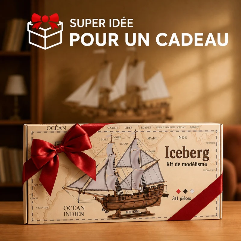 BusyKids Iceberg – puzzle 3D en bois