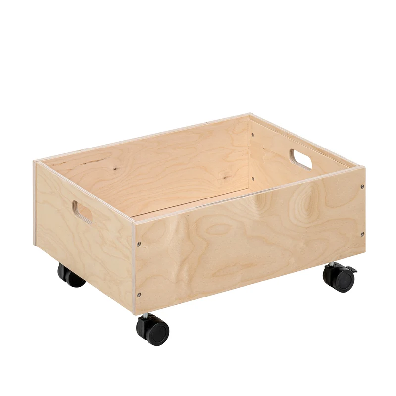 Petit coffre de rangement empilable à roulettes