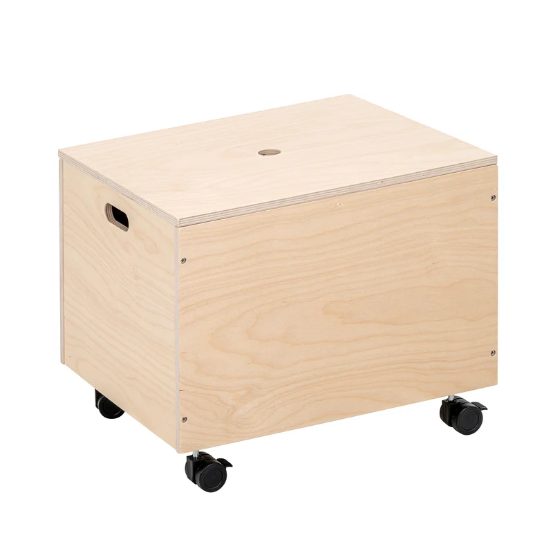 Grand coffre de rangement empilable à roulettes
