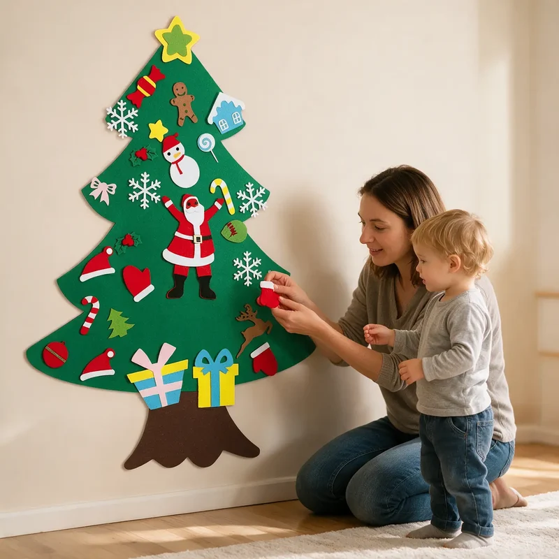 Sapin De Noël Mural Montessori Pour Enfant