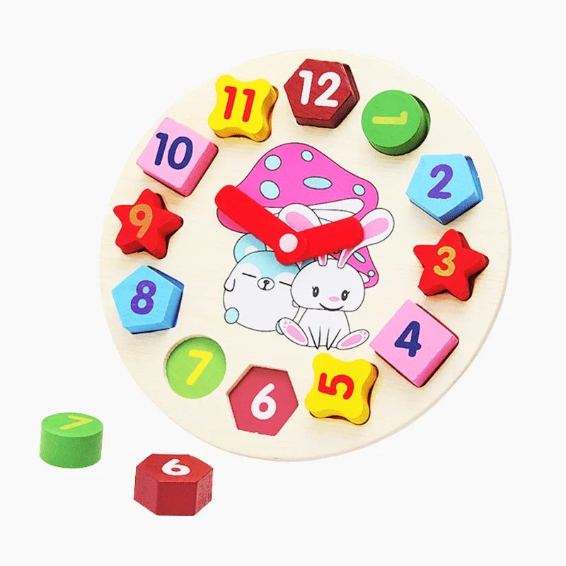 Horloge Pédagogique Montessori en Bois