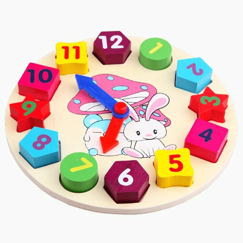 Horloge Pédagogique Montessori en Bois