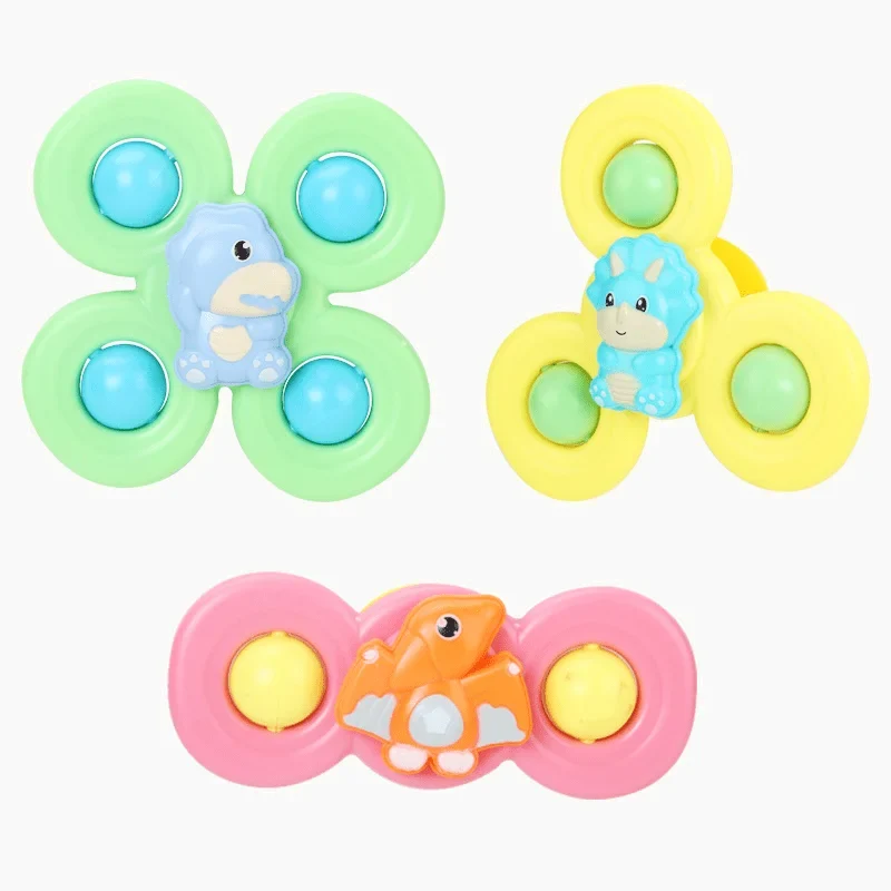 Lot de 3 Jouets d'Éveil Rotatifs : Baby Spinner