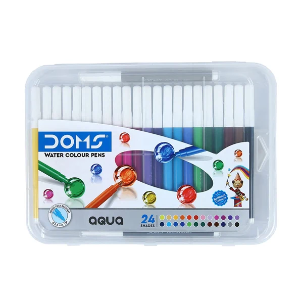 DOMS - Boîte de 24 feutres à base d'eau aQua
