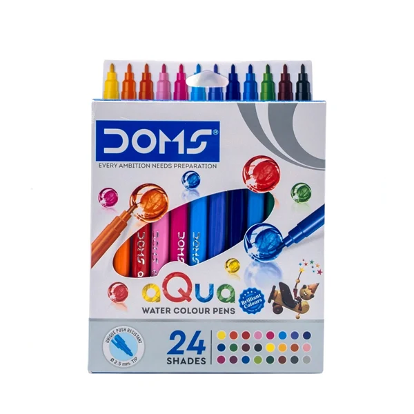 DOMS - Pack de 24 feutres à base d'eau aQua
