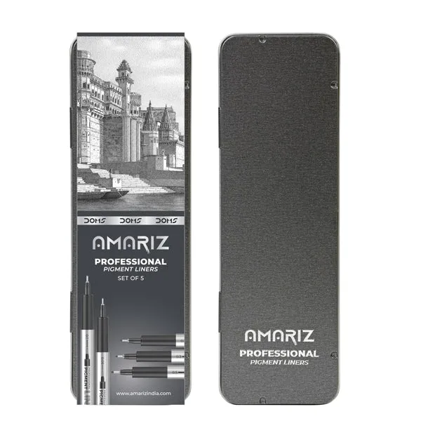 DOMS - AMARIZ - Set de 5 feutres de précision (de 0.05 à 0.5)
