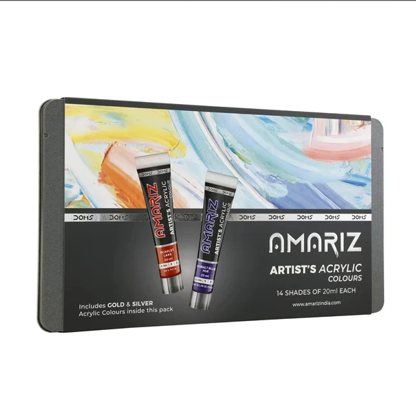DOMS - AMARIZ - 14 tubes de peinture acrylique 20ml