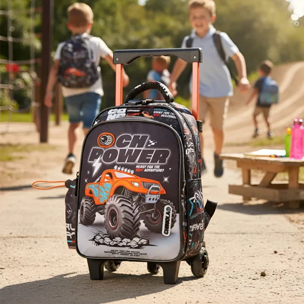 CHIMOLA - Grand Cartable à roulettes Power Truck 45cm