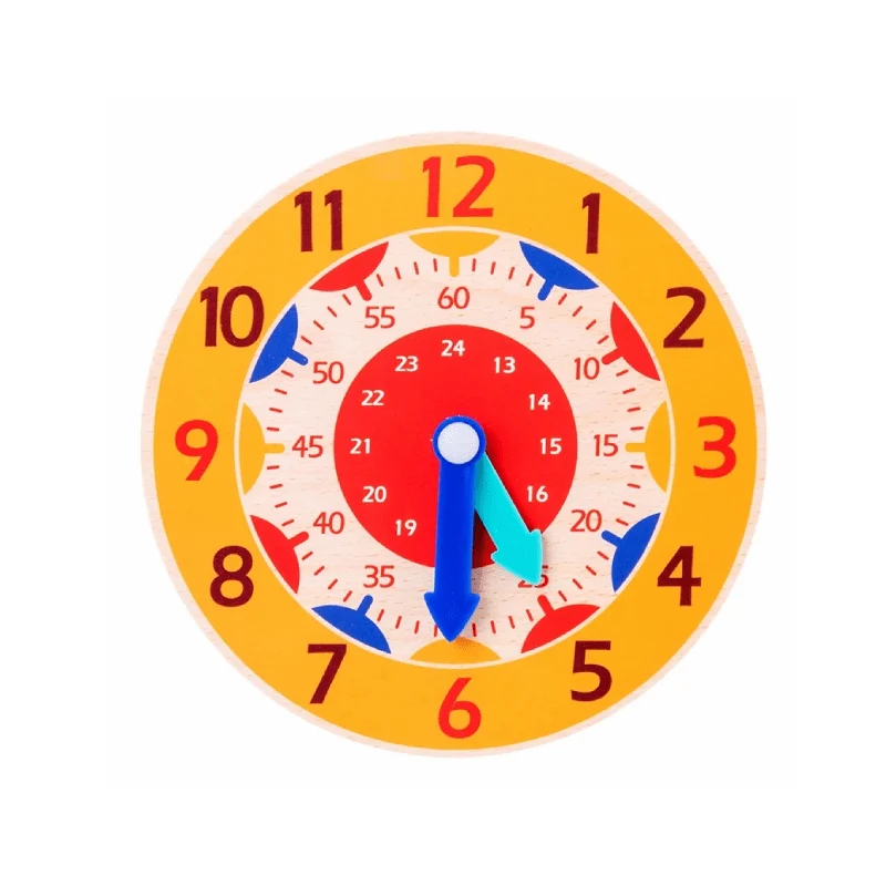 Horloge 24h Montessori en Bois