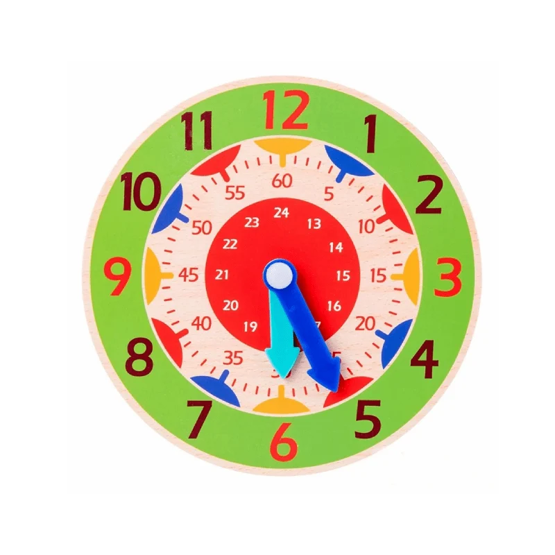 Horloge 24h Montessori en Bois