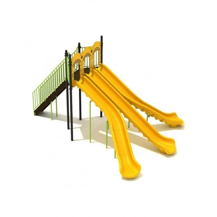8' High - Triple Sectional Split Playground Slide