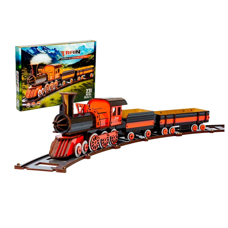 Maquette 3D en bois Train BusyKids