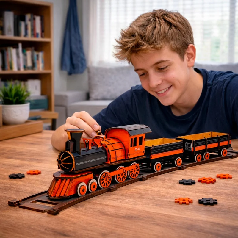 Maquette 3D en bois Train BusyKids