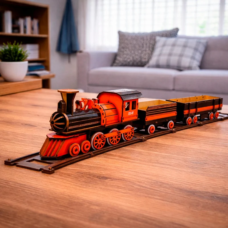 Maquette 3D en bois Train BusyKids