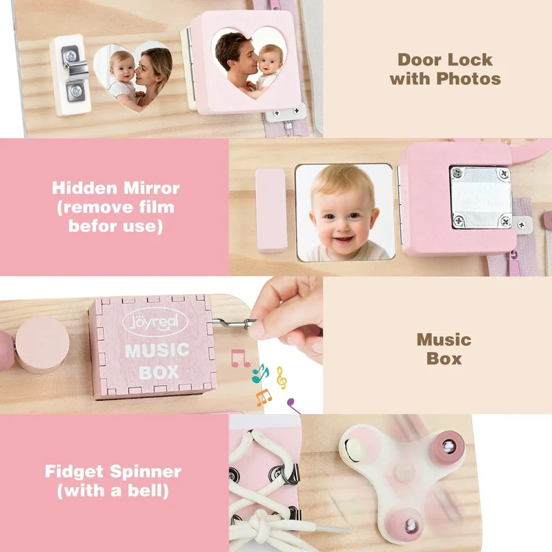 Fine Motor Skills Busy Board for Toddlers