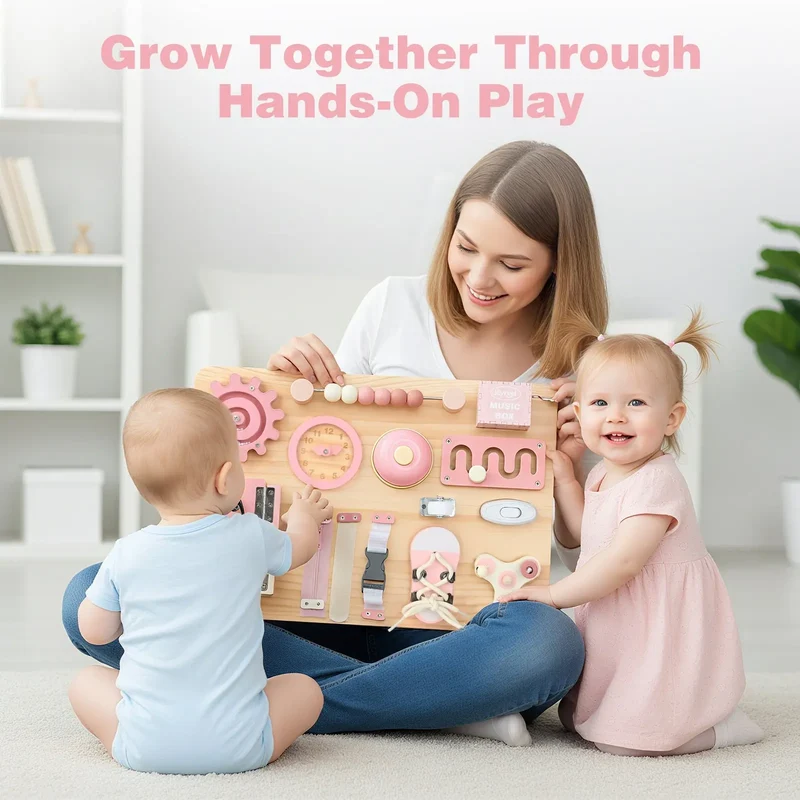 Fine Motor Skills Busy Board for Toddlers
