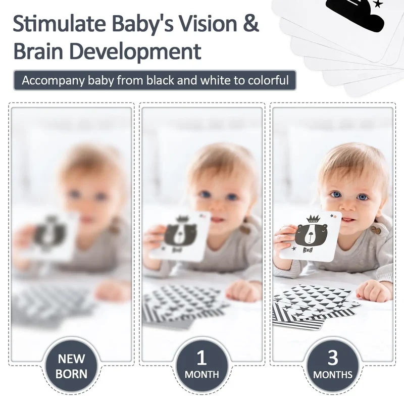 High Contrast Car Seat Sensory Baby Toys for Newborn