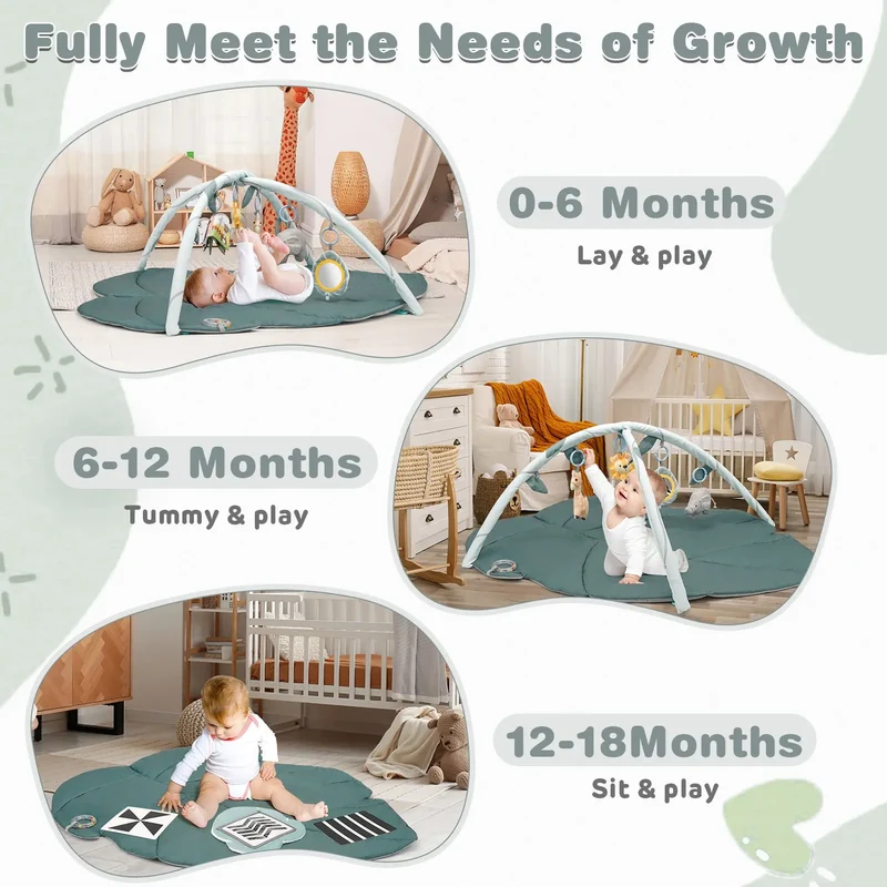 Sensory Tummy Time Mat for Newborns 0–6M