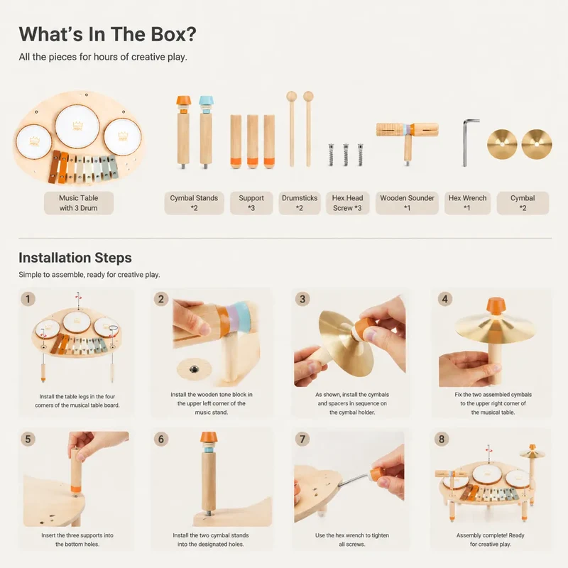 Little Maestro – 9-in-1 Montessori Music Table