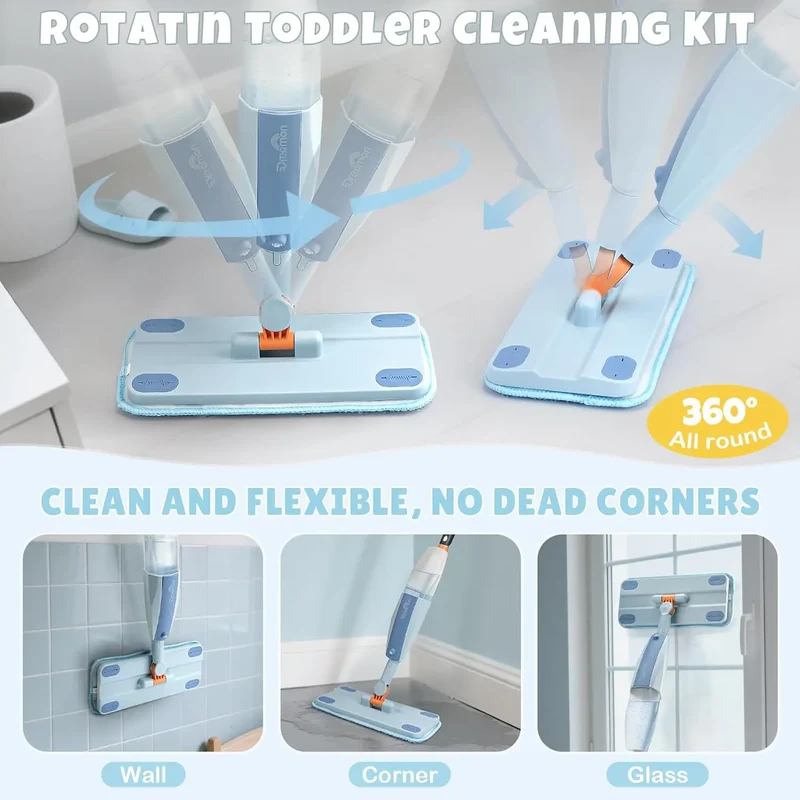 Spray Mop Toy for Kids Cleaning Play