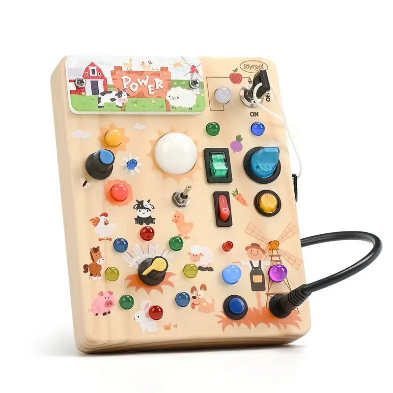 FARM LED Busy Board with Lights & Switches, Ages 1–3