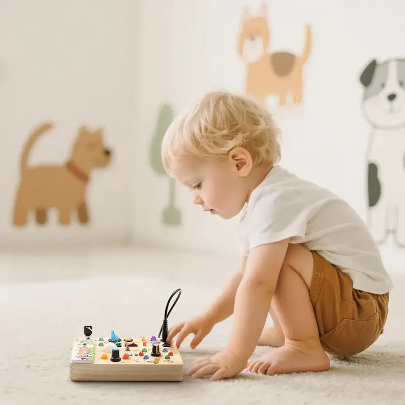 FARM LED Busy Board with Lights & Switches, Ages 1–3