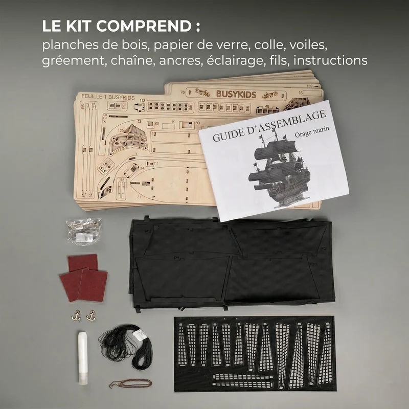 BusyKids Le Virement de Mer – puzzle 3D en bois avec éclairage