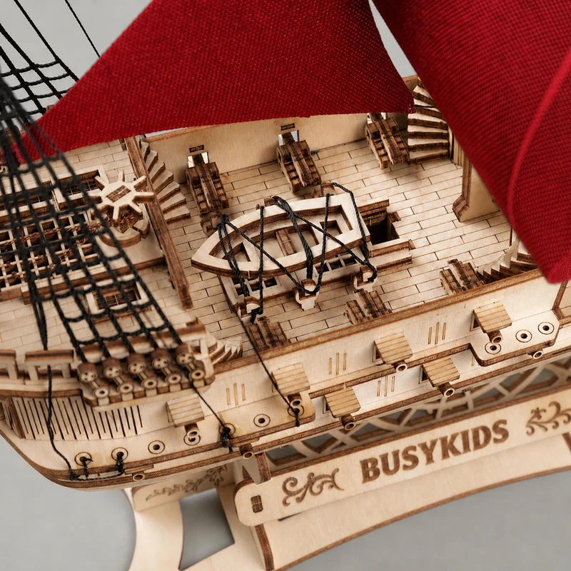 BusyKids Le Virement de Mer – puzzle 3D en bois avec éclairage