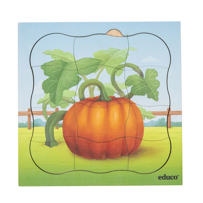 Puzzle évolutif à la ferme - la citrouille