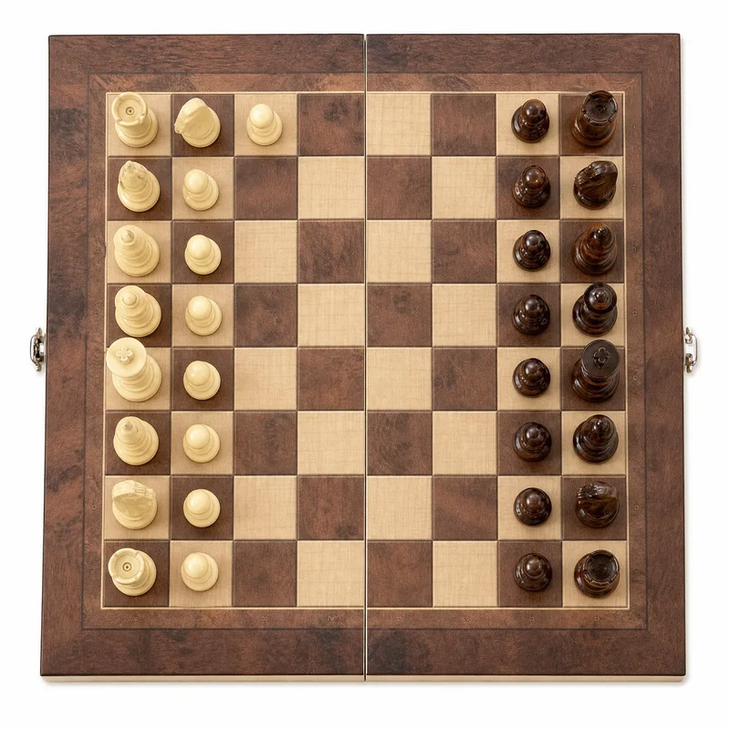 Echiquier en Bois 3 en 1 Pliable
