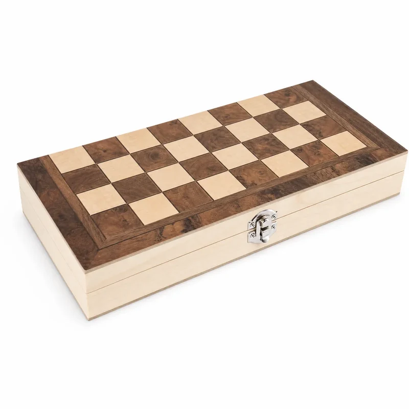 Echiquier en Bois 3 en 1 Pliable