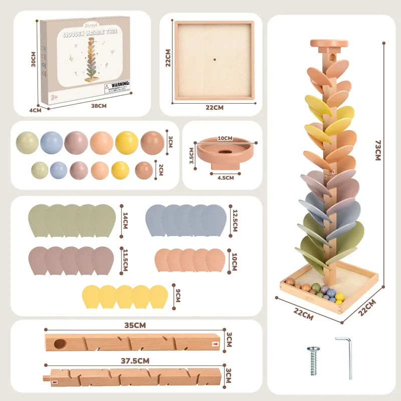 Wooden Musical Ball Drop Montessori Toddler Music Toys