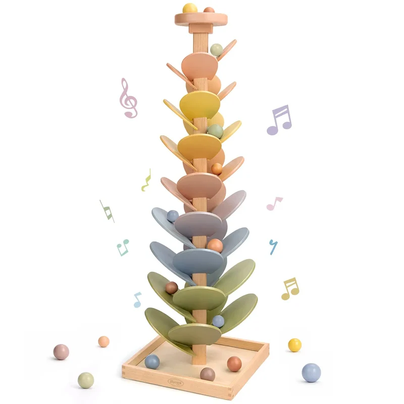 Wooden Musical Ball Drop Montessori Toddler Music Toys
