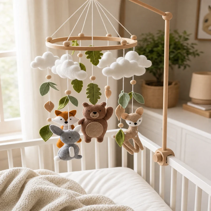 Mobile Animaux de la Forêt pour Bébé